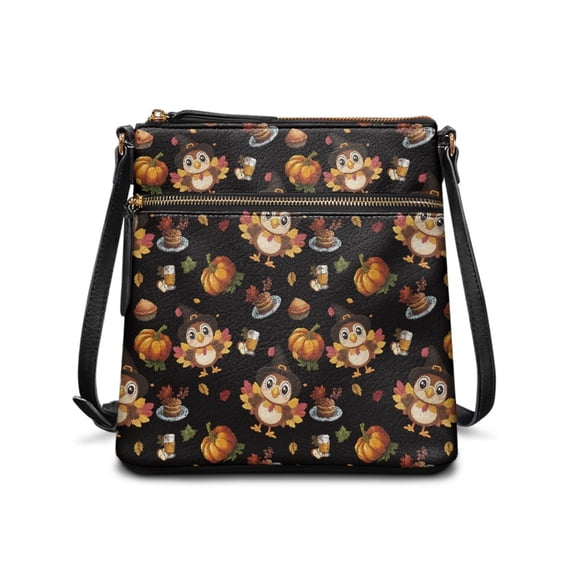 HELLHERO Autumn Harvest Pattern Shoulder Bag Shoulder Purse, Water-Resistant Adjustable Strap Handbag Fashion for Travel Daily Outings