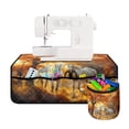 thumbnail image 1 of HELLHERO Autumn Horse Pattern Design Sewing Machine Mat Lightweight with Storage Cylinder Non Slip to Store Bobbins for Most Sewing Machines, 1 of 5