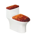thumbnail image 1 of HELLHERO Autumn Maple Leaves Polyester Fabric Toilet Seat Cover Set & Reusable Toilet Dust Cover Set & Fits All Toilet Shapes for Household Soft, 1 of 8