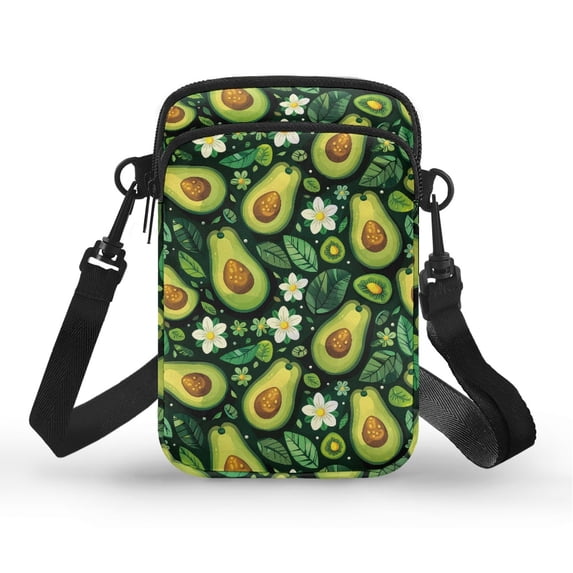 HELLHERO Avocado pattern design Leakproof Polyester Sling Bag Adults 4.33x1.97x7.09 Love
