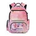 thumbnail image 1 of HELLHERO Axolotl Space Print Casual Daypack with Water Resistant, Padded Adjustable Straps Multi-Pocket 17 Inch Teen Boys Backpack for Middle School Daily Commute, 1 of 8