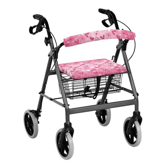 HELLHERO Back Cover Walker Rollator Seat Back Cover Easy Fit Stain Proof Easy to Install for Elder Valentine's Day Gifts