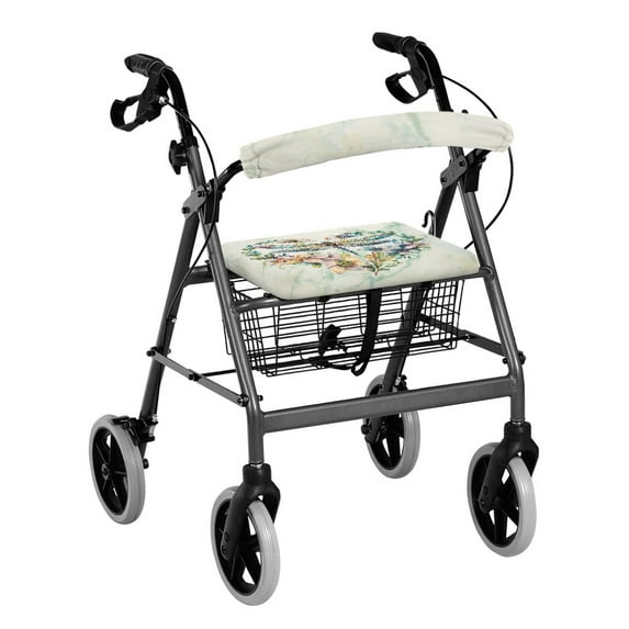 HELLHERO Backrest Covers for Elderly Polyester Fabric Rollator Walker Seat Back Cover with Waterproof Easy Install Easy to Install Breathable & Removable and Washable