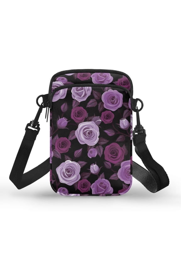 (Bag Only) Crossbody Bags Polyester, Vintage Shoulder Purse, Roses