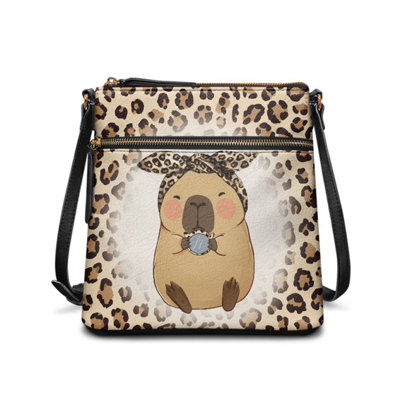 HELLHERO Bandana-Capybara Women's Shoulder Bag Crossbody Purse, Adjustable Strap Waterproof Shoulder Purse Lightweight for Work Outings