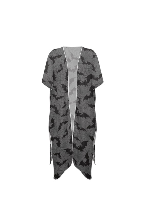 Bat Long Kimono Swimsuit Cover Up Quick Dry Polyester Lightweight Bathing Suit Cover Up