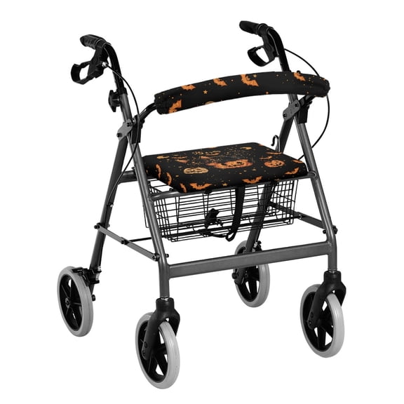 HELLHERO Bat Pumpkin Theme Back Rest Covers for Elderly Walker Seat Cushion Cover and Starry Sky for Elder