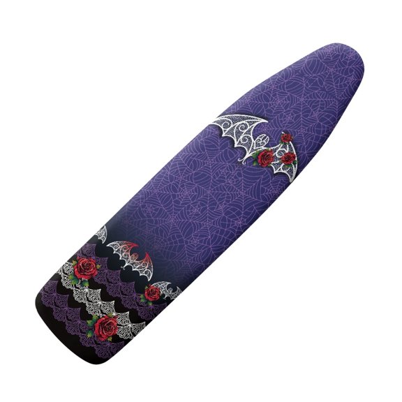 HELLHERO Bat and Rose Pattern Ironing Board Covers Hook & Loop Fasteners Replacement Washable for Women Gifts
