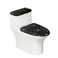thumbnail image 1 of HELLHERO Bathroom Toilet Cover Set for Stretch Elastic Fabric Elastic Bottom Easy to Clean Dust-Proof Adjustable Machine Washable Durable, Spider Web, 1 of 8