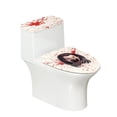 thumbnail image 1 of HELLHERO Bathroom Toilet Cozy Set, Non-Slip Polyester Fabric Toilet Covers Set, 17"x21", 1 of 8