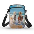 thumbnail image 1 of HELLHERO Beach Running Horse Pattern Travel Crossbody Purse, Lightweight, Daily Commute or Casual Outings, 1 of 7