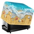 thumbnail image 1 of HELLHERO Beach Seashell Print 2 Slice Toaster Cover, Starfish Small Appliance Protector with Adjustable Drawstring, Water-resistant Toaster Oven Dust Cover for Kitchen, 1 of 8