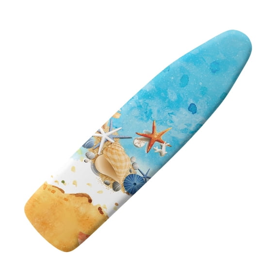 HELLHERO Beach Seashells Starfish Iron Board Cover 3 Fasteners Protection Covers Elastic Edge Removable Cover