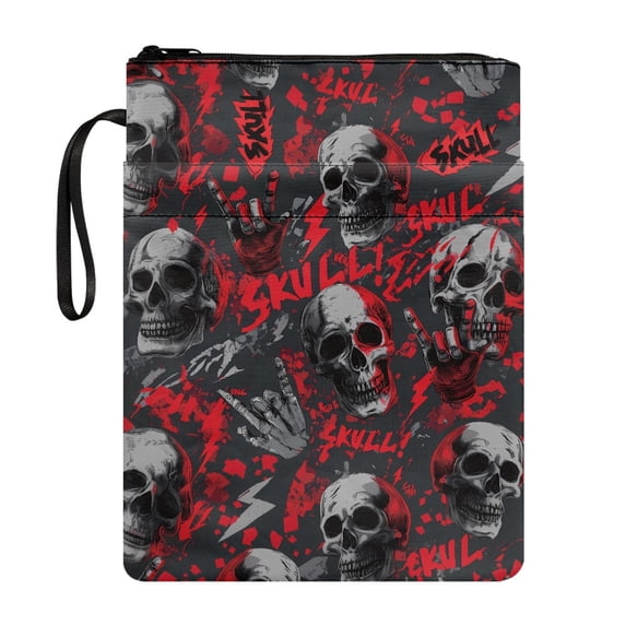 HELLHERO Bible Case Bag with Pocket Polyester Fabric Book Storage Bag Book Protector Washable Easy Carry Book Case with Waterproof for Mother Book Lovers Gifts