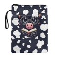 thumbnail image 1 of HELLHERO Bible Case Bag for Women, Book Storage Bag, Decorative Design, Protector Wrap Bag for Paperbacks, Cow Pattern Design, 1 of 8