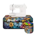 thumbnail image 1 of HELLHERO Bird and Flower Design Sewing Machine Mat Foldable with 4 Pockets for Friend Family Gift Sewing Classes, 1 of 5