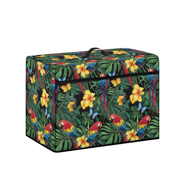 HELLHERO Bird and Flower Patterns Sewing Machine Waterproof Cover with Front Pocket Durable Washable Fabric Easy to Organizer
