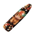 thumbnail image 1 of HELLHERO Black Background Highland Cow Ironing Board Cover Only, Cute Cartoon Baby Cow with Red Floral Crown Print, Fits Standard 15x54", 1 of 5