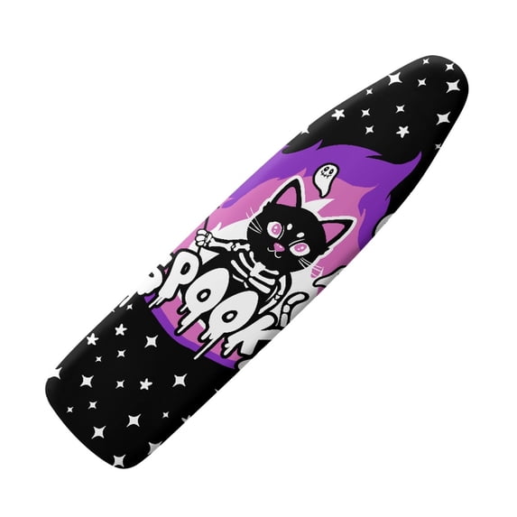 HELLHERO Black Cat Ironing Board Pad Covers Ironing Board Protector Adjustable Fastener for Household Home Use