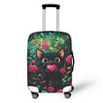 thumbnail image 1 of HELLHERO Black Cat Rose Baggage Covers Polyester Anti Stain Quick Disassembly Luggage Protective Case for Family, 1 of 7