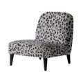 thumbnail image 1 of HELLHERO Black and Gray Leopard Print Dustproof Easy Installation Armless Accent Chair Washable Cover Stain Protection Armless Accent Chair Cover for Armless Chair, 1 of 8