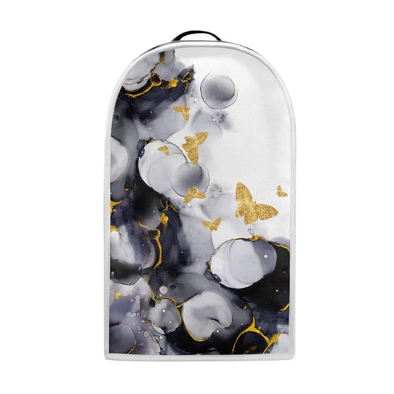 HELLHERO Black White Gold Fluid Art Marble Texture Protective Case, Washable for Kitchen