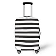 thumbnail image 1 of HELLHERO Black and White Striped Design Anti Scratch Luggage Protective Case for Family, All Size Anti-dust Washable Suitcase Sleeve, 1 of 5