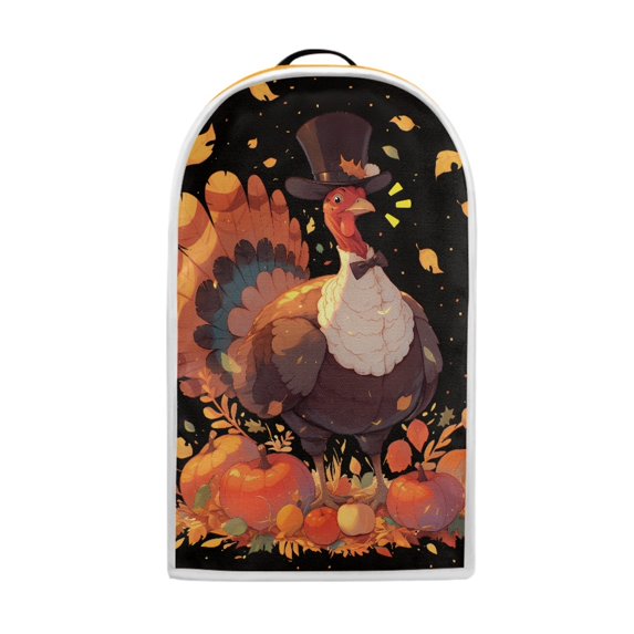 HELLHERO Blender Cover for Kitchen Home Hand Strap for Kitchen with Easy to Clean, Turkey in Top Hat with Autumn Harvest