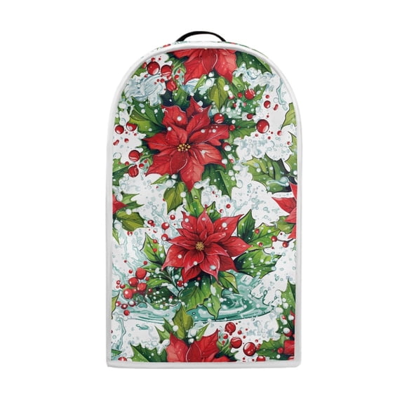 HELLHERO Blender Cover for Kitchen Home & Kitchen 1Pcs Christmas Poinsettias with Snow