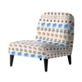 thumbnail image 1 of HELLHERO Blue Brown Elephant Armless Accent Chair Protector, Stretch Elastic Bottom Comfortable Washable Armless Accent Chair Cover for Living Room Home, 1 of 8