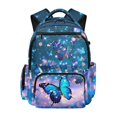 thumbnail image 1 of HELLHERO Blue Butterflies Multi Pocket School Bookbag with Water Proof Large Capacity Kids School Backpack, Water Resistant 17 Inch Kids Backpack for Daily Use Outdoor, 1 of 6