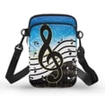 thumbnail image 1 of HELLHERO Blue Gradient Treble Clef Small Crossbody Purse with Adjustable Strap Women for Outdoor Travel 4.33"x1.97"x7.09", 1 of 7