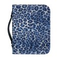 thumbnail image 1 of HELLHERO Blue Leopard Print PU Leather Bible Cover, Portable Bible Protective Holder with Zipper Pocket for Church Prayer Travel, 1 of 12