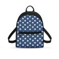 thumbnail image 1 of HELLHERO Blue White Star Mini Backpack Purse, Lightweight Polyester Travel Daypack with Front Pocket for Women Work and Hiking, 1 of 8