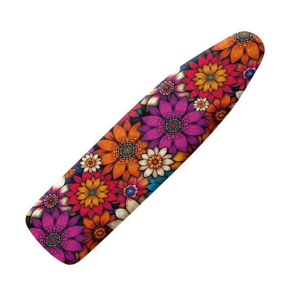 HELLHERO Bohemian Blossoms Pattern Ironing Board Cover, 15×54inch, This Cover Fits Most Standard Boards, Dust - Proof Ironing Accessory for Home Decoration