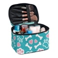 thumbnail image 1 of HELLHERO Bones and Hearts Multifunctional Large Capacity Makeup Bag Effortless Organization Zipper Polyester Travel Portable Gifts for Women Men, 1 of 5