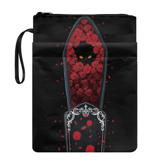 HELLHERO Book Club Gifts Book Organizer Bag with Decorative Design Lightweight Polyester Fabric for Reading Lovers Paperbacks Notebook Book Book Carrying Case