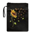 thumbnail image 1 of HELLHERO Book Cover with Handle Polyester Washable Carrying Book Case for Bible Decorative Design Paperbacks Notebook Book, Sunflower Butterflies Quote, 1 of 6