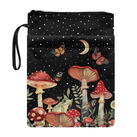 HELLHERO Book Cover Polyester Reusable Book Cover Carrying Case with Decorative Design Book Sleeve Book Organzier Holder, 11.4 Inch X 8.66 Inch