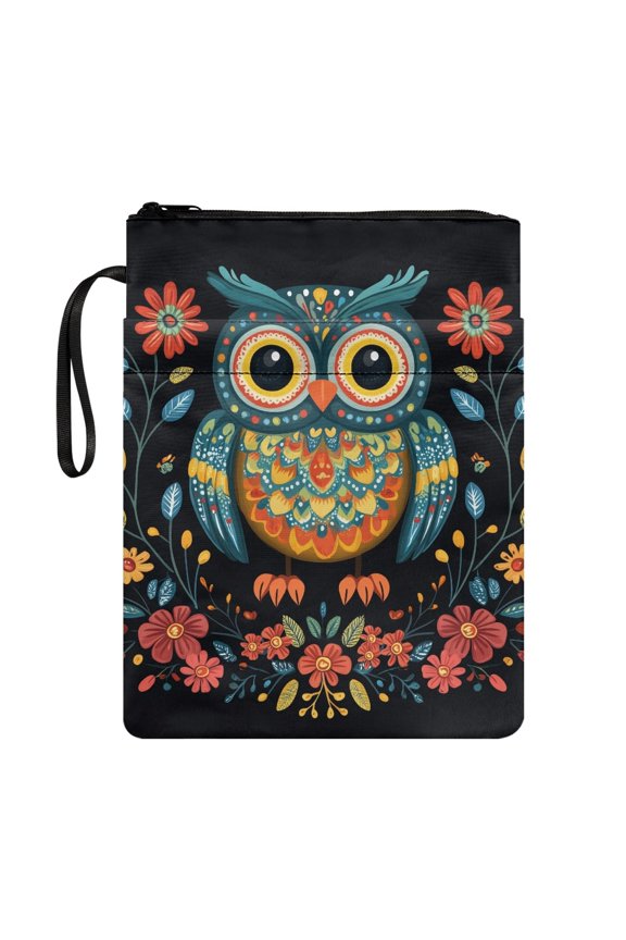 Book Cover Sleeve Book Organzier Holder with Decorative Design Polyester Reusable for Reading Lovers Travel Waterproof 11.4 Inch X 8.66 Inch