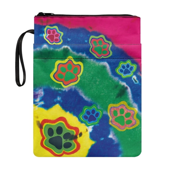 HELLHERO Book Cover Sleeve Book Storage Bag with Decorative Design Polyester Book Cover Carrying Case for Librarian Bible Washable 11.42 x 8.66 Inch
