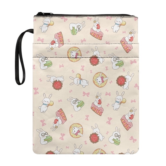 HELLHERO Book Cover Sleeve Pouch Classic Bible Carrying Case with Waterproof Polyester Fabric Protector Wrap Bag Washable for Stationery