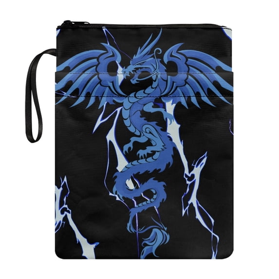 HELLHERO Book Cover Sleeve Pouch Reusable with Handle Polyester Protector Wrap Bag for Teachers Bible or Book Book Protection 11.4 Inch X 8.66 Inch