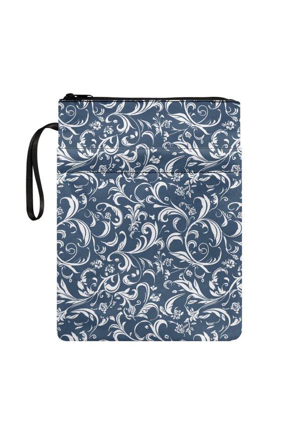 Book Cover Sleeve Pouch with Waterproof Polyester Fabric Book Sleeve Cover with Washable for Office Easy Carry Book Case, Floral