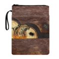 thumbnail image 1 of HELLHERO Book Cover Storage & Portability with Decorative Design Polyester Fabric Book Organzier Holder for Readers Classroom Library Handle 11.42 x 8.66 Inch, Roaring Tiger Flames Pouch, 1 of 8