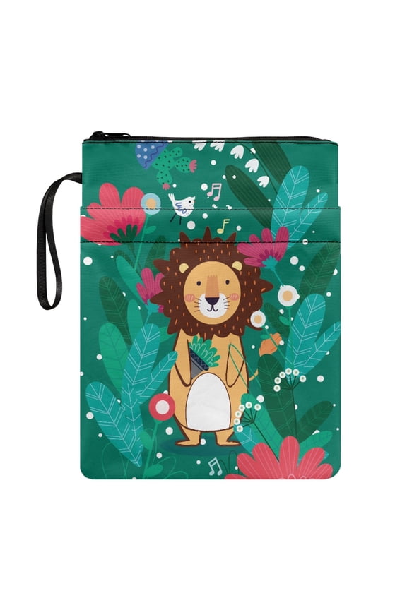 Book Cover with Waterproof Polyester Fabric Book Organizer Bag with Decorative Design for Bible or Book Book Cover Carrying Case Easy Carry Book Case