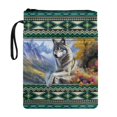 thumbnail image 1 of HELLHERO Book Covers, 11.42 x 8.66 Inch with Zipper for Book Lovers Gift Book Cover Sleeve Pouch, Book Cover Carrying Case Retro, Wolf in Mountain, 1 of 8