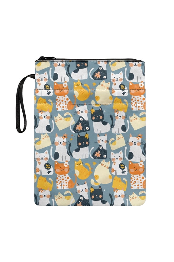 Book Lovers Gift Notebook Wraps with Pocket Zipper Polyester for Friend Office Storage & Portability Book Protection 11.4 Inch X 8.66 Inch
