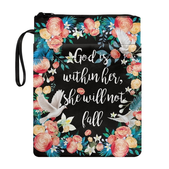 HELLHERO Book Lovers Gift Polyester Book Organizer Bag for Men 11.42 x 8.66 Inch for Hardcover Notebook Journal Textbooks Paperbacks Waterproof