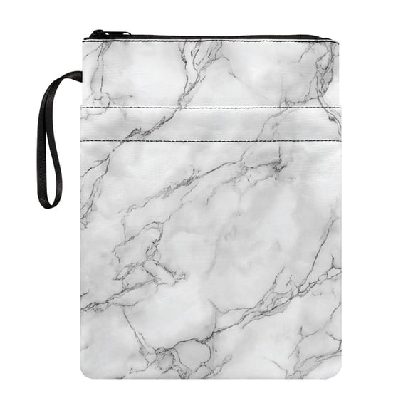 HELLHERO Book Organizer Bag Book Carrying Case Zipper Book Storage Bag Handle with Protector Wrap Bag 11.42 x 8.66 Inch